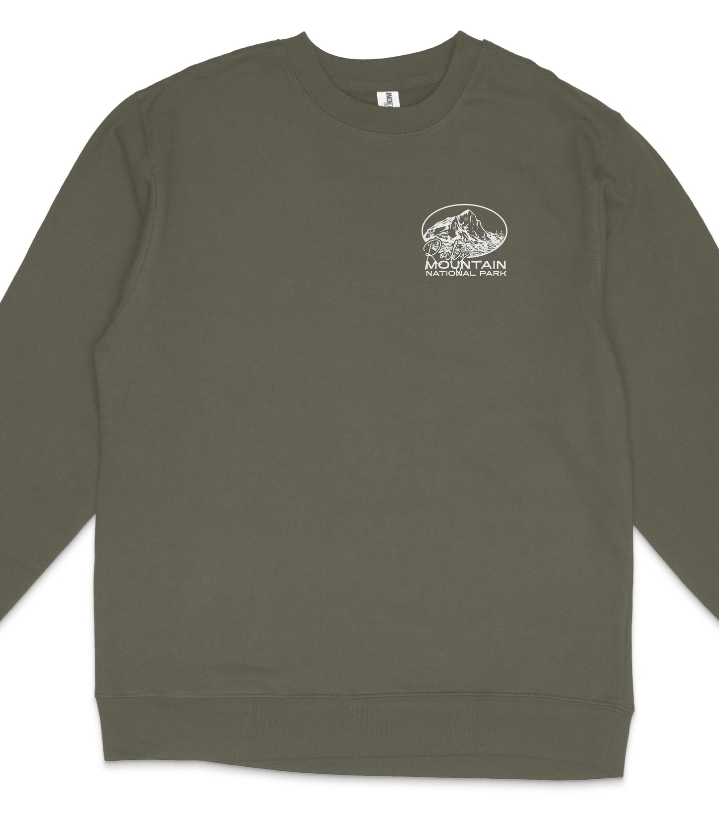 Rocky Mountain National Park Midweight Crewneck Graphic Sweatshirt - Unisex Outdoor Pullover