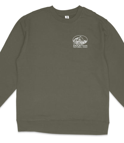 Rocky Mountain National Park Midweight Crewneck Graphic Sweatshirt - Unisex Outdoor Pullover