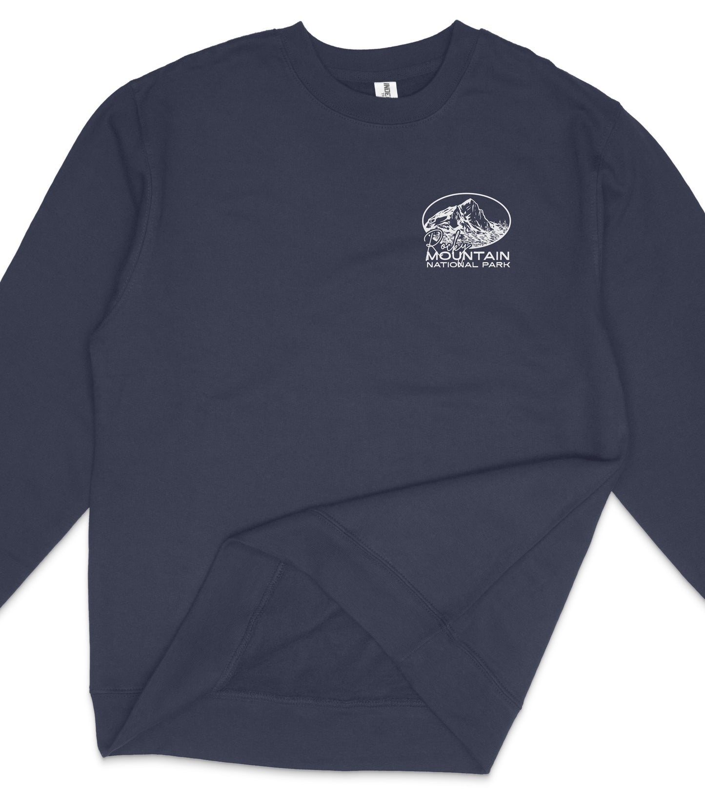 Rocky Mountain National Park Midweight Crewneck Graphic Sweatshirt - Unisex Outdoor Pullover