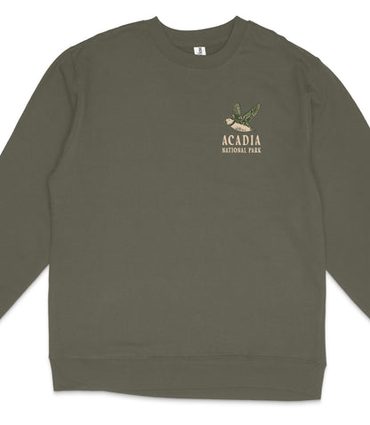 Acadia National Park Midweight Crewneck Graphic Sweatshirt - Unisex Outdoor Pullover