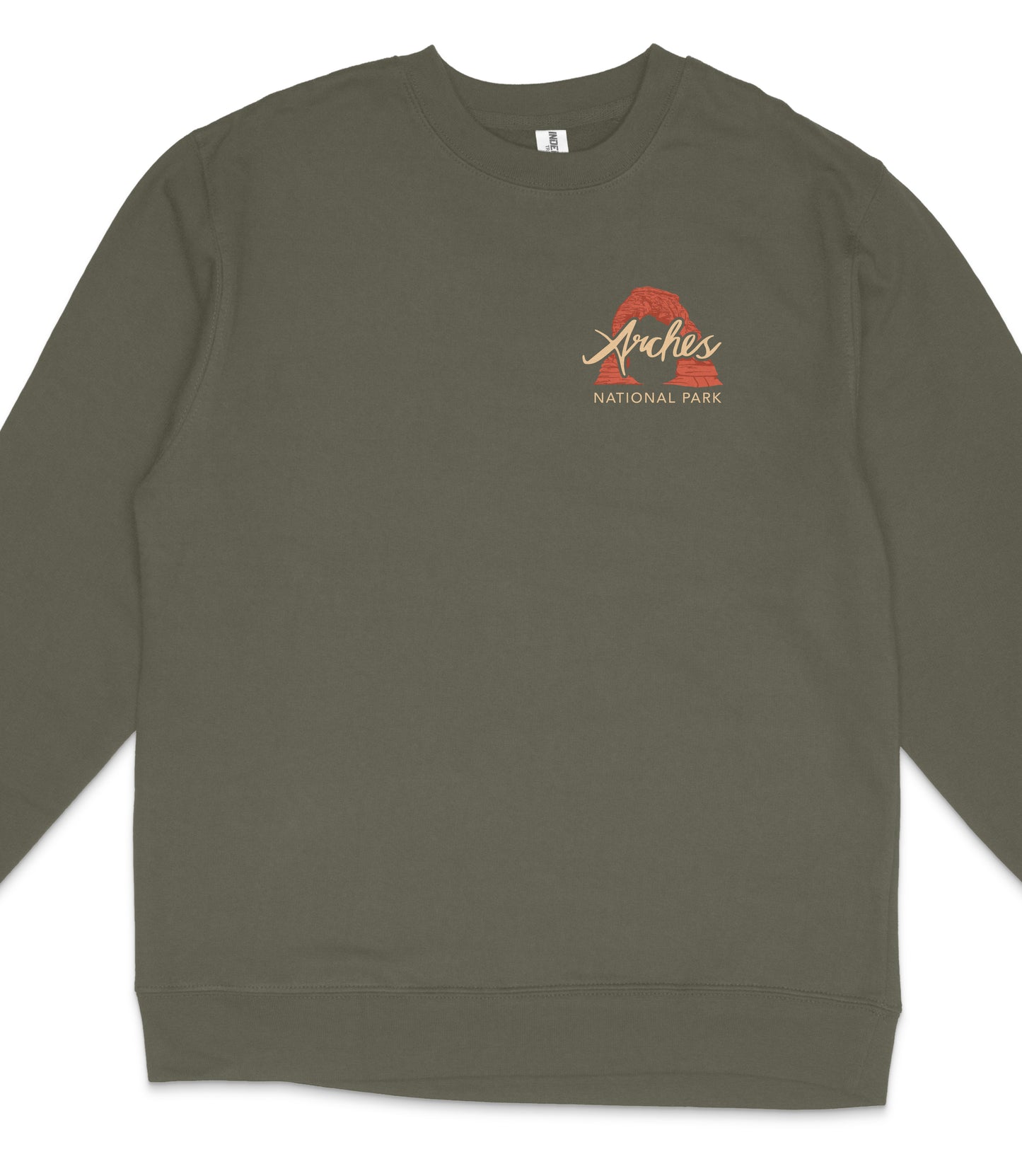 Arches National Park Midweight Crewneck Graphic Sweatshirt - Unisex Outdoor Pullover