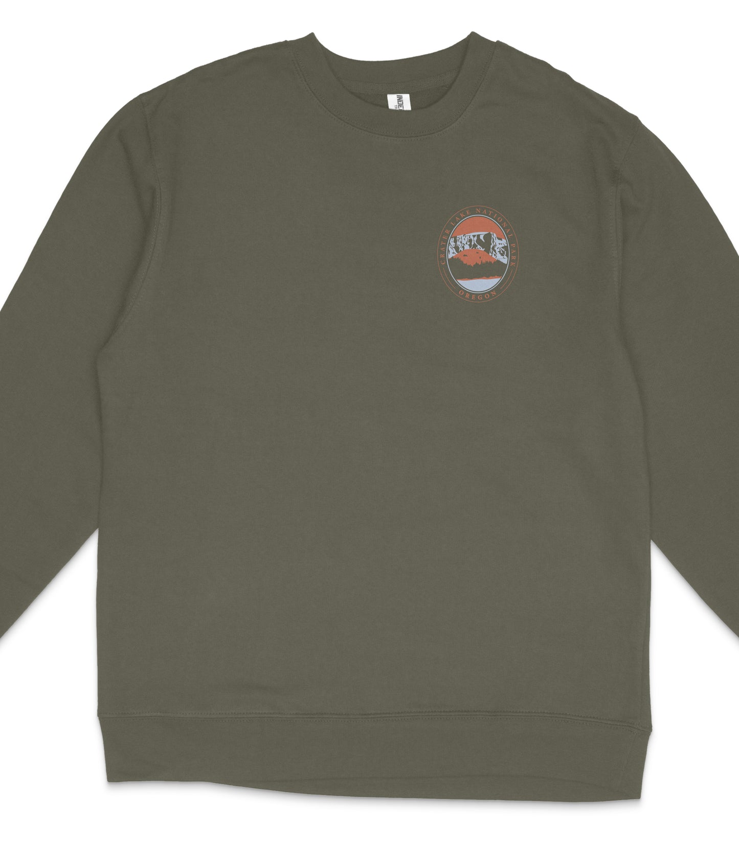 Crater Lake National Park Midweight Crewneck Graphic Sweatshirt - Unisex Outdoor Pullover