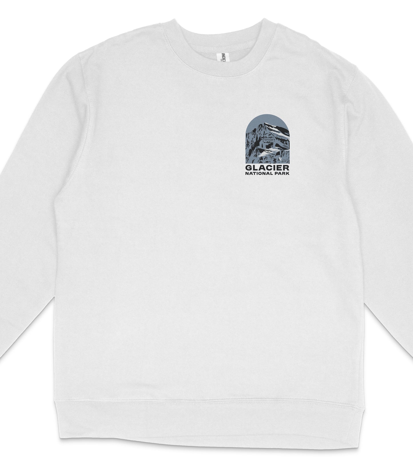 Glacier National Park Midweight Crewneck Graphic Sweatshirt - Unisex Outdoor Pullover