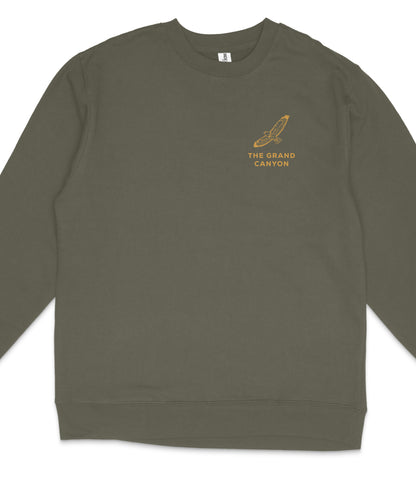 The Grand Canyon National Park Midweight Crewneck Graphic Sweatshirt - Unisex Outdoor Pullover