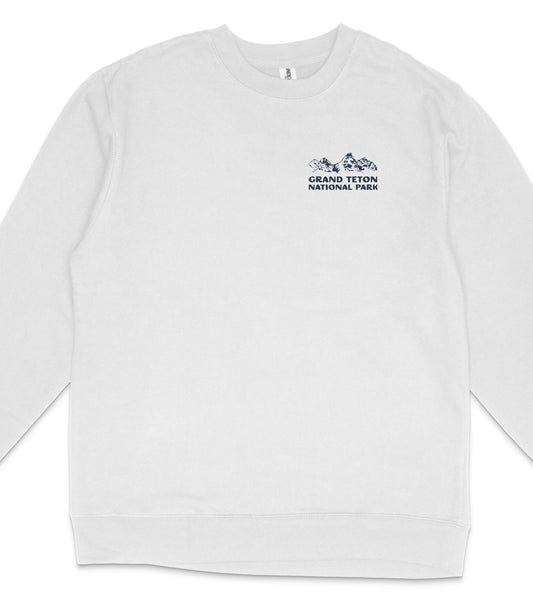 Grand Teton National Park Midweight Crewneck Graphic Sweatshirt - Unisex Outdoor Pullover