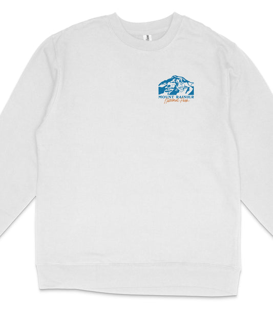 Mount Rainier National Park Midweight Crewneck Graphic Sweatshirt - Unisex Outdoor Pullover
