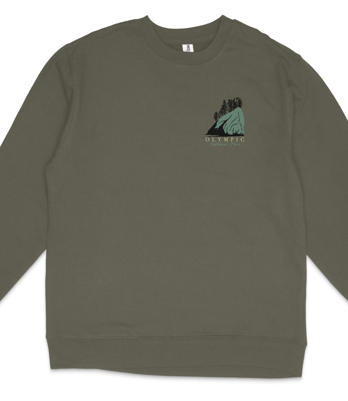 Olympic National Park Midweight Crewneck Graphic Sweatshirt - Unisex Outdoor Pullover