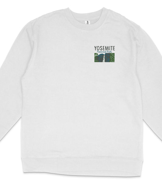 Yosemite National Park Midweight Crewneck Graphic Sweatshirt - Unisex Outdoor Pullover