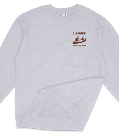 Big Bend National Park Midweight Crewneck Graphic Sweatshirt - Unisex Outdoor Pullover