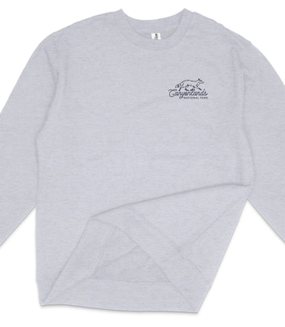 Canyonlands National Park Midweight Crewneck Graphic Sweatshirt - Unisex Outdoor Pullover