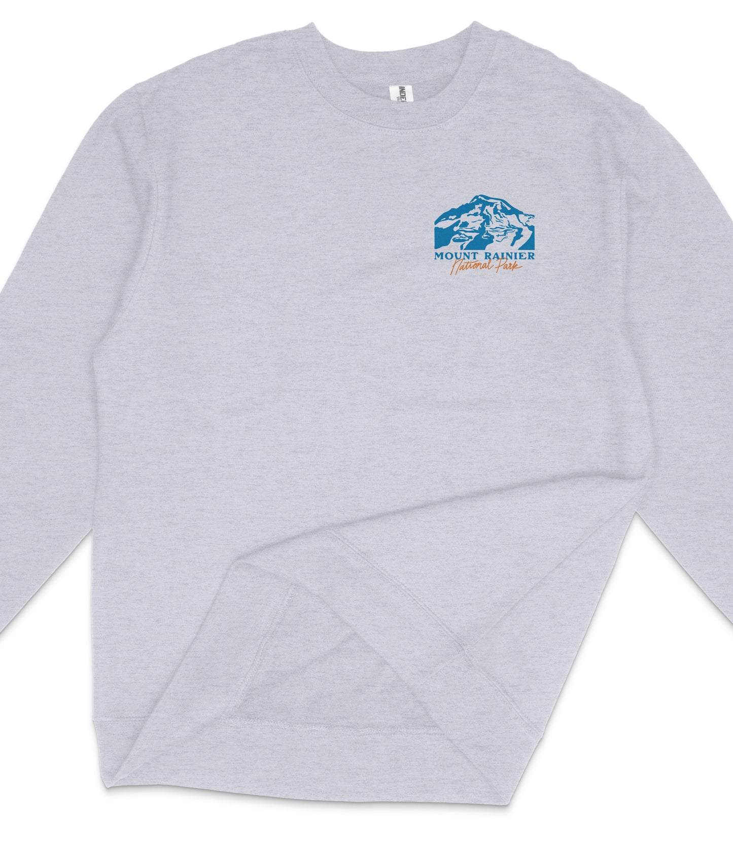Mount Rainier National Park Midweight Crewneck Graphic Sweatshirt - Unisex Outdoor Pullover