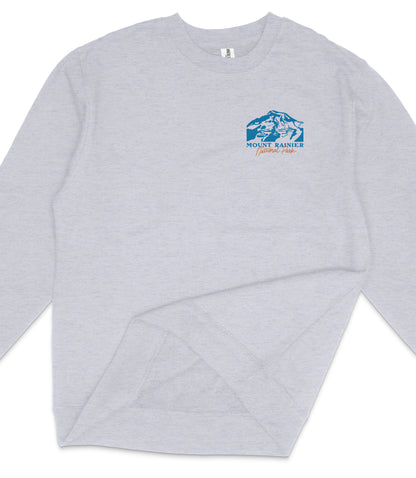 Mount Rainier National Park Midweight Crewneck Graphic Sweatshirt - Unisex Outdoor Pullover