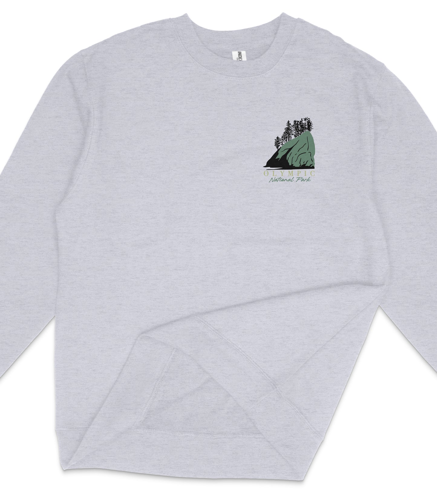 Olympic National Park Midweight Crewneck Graphic Sweatshirt - Unisex Outdoor Pullover