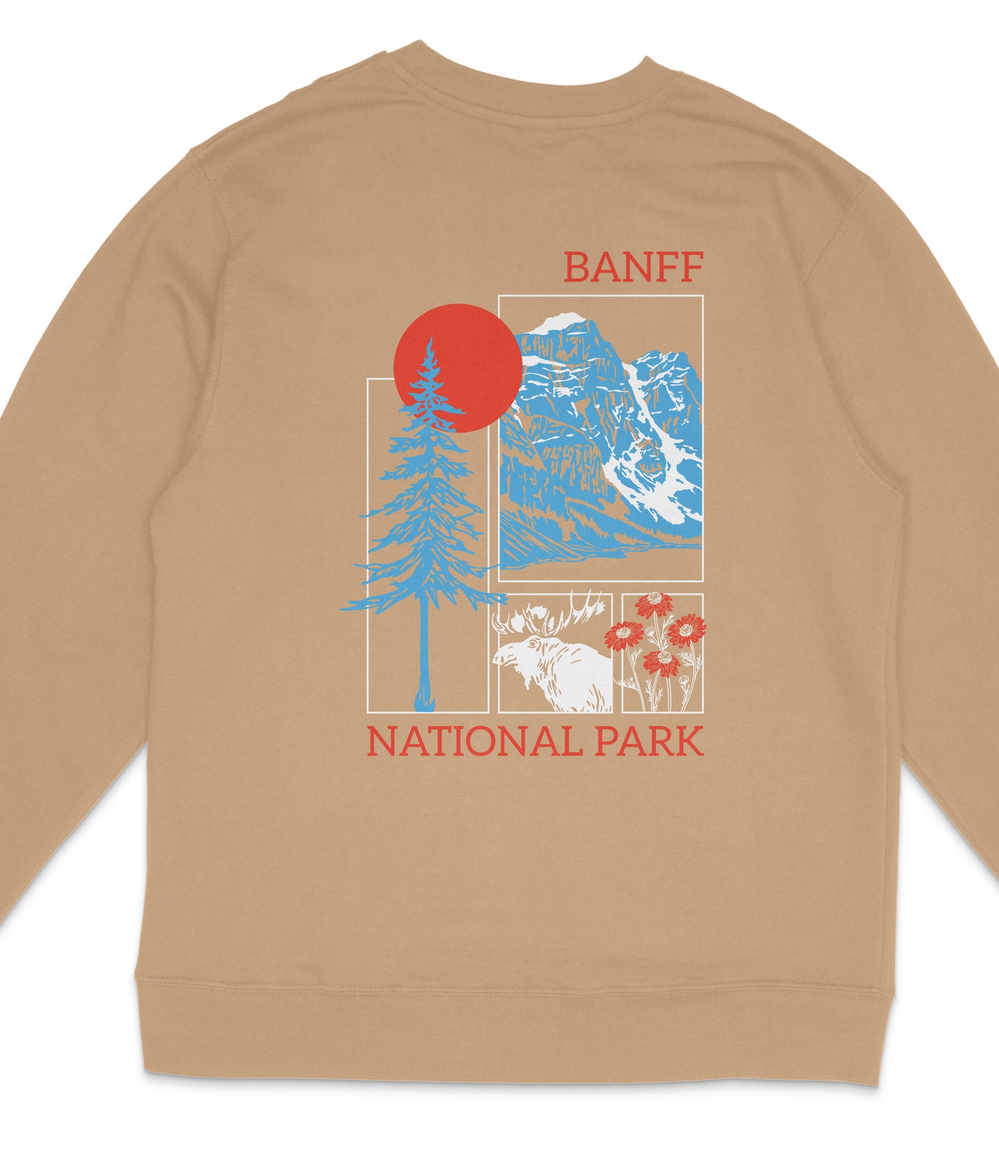 Banff National Park Midweight Crewneck Graphic Sweatshirt - Unisex Outdoor Pullover