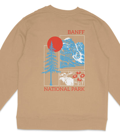 Banff National Park Midweight Crewneck Graphic Sweatshirt - Unisex Outdoor Pullover