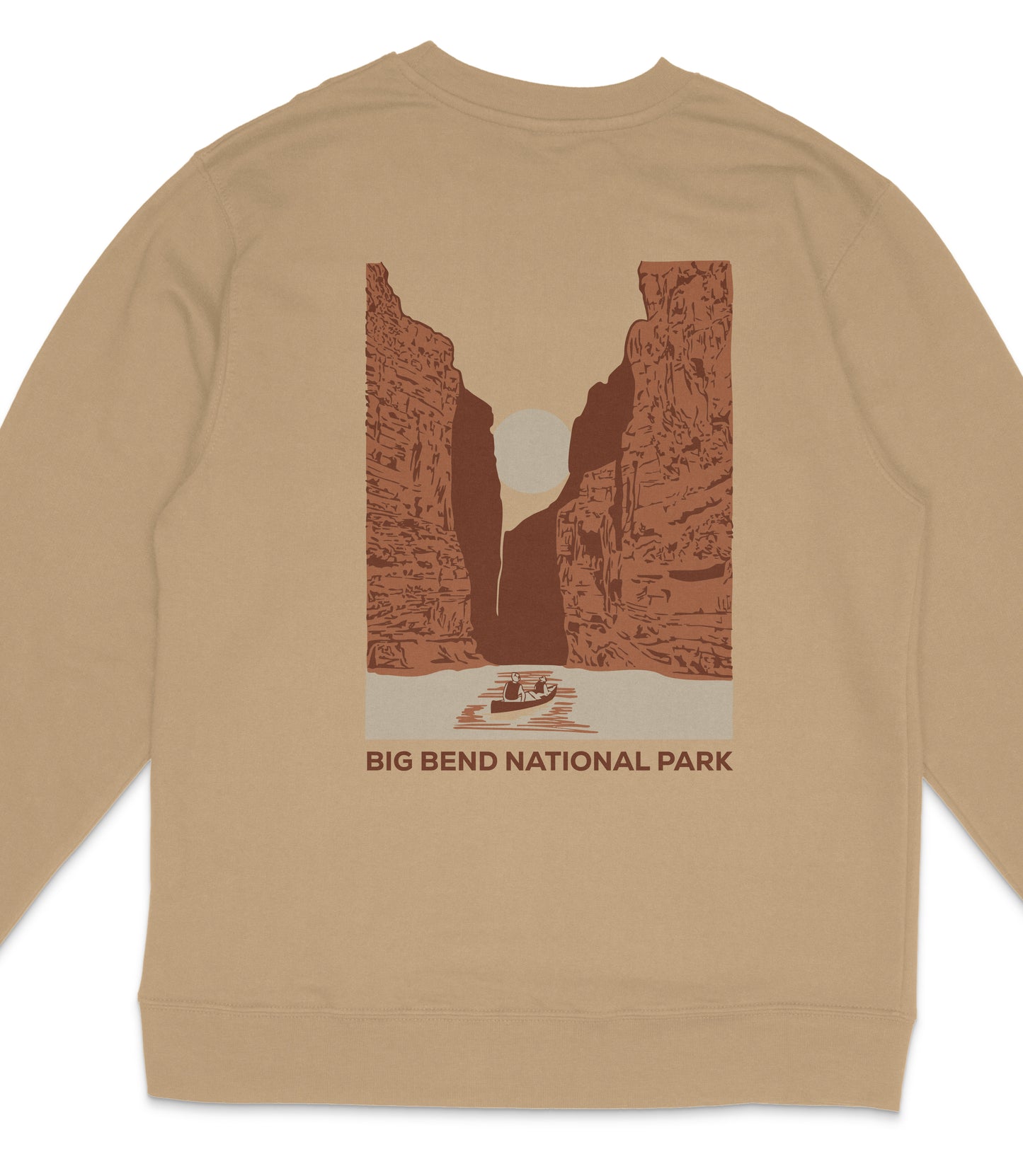 Big Bend National Park Midweight Crewneck Graphic Sweatshirt - Unisex Outdoor Pullover