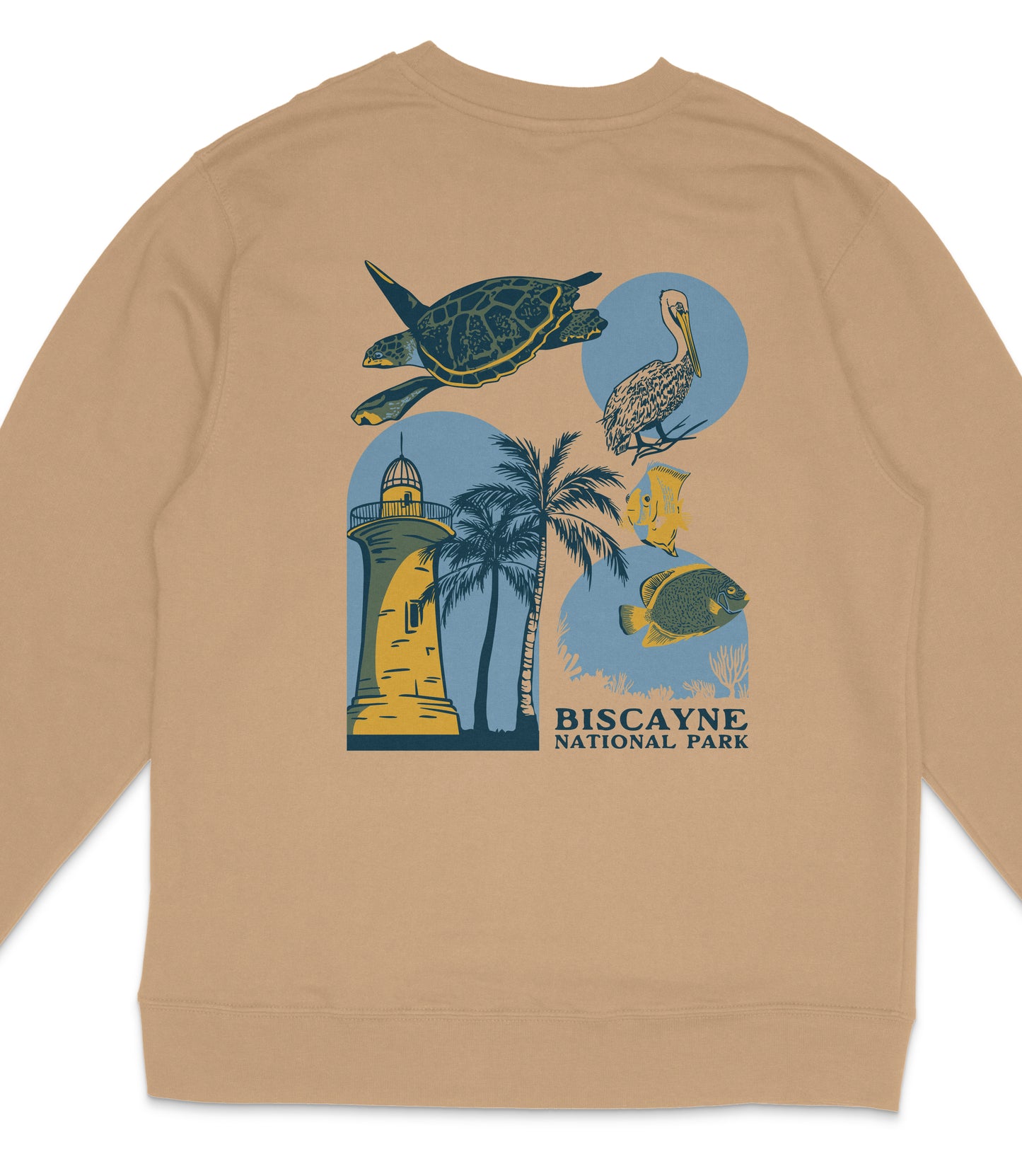 Biscayne National Park Midweight Crewneck Graphic Sweatshirt - Unisex Outdoor Pullover