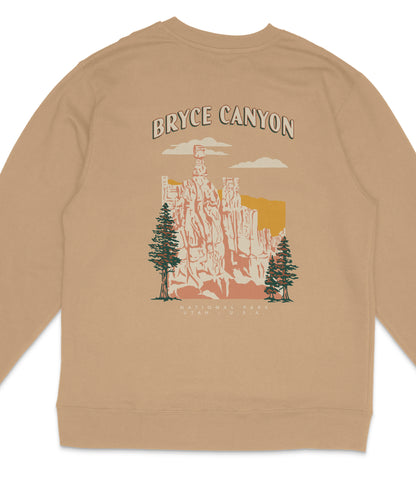Bryce Canyon National Park Midweight Crewneck Graphic Sweatshirt - Unisex Outdoor Pullover