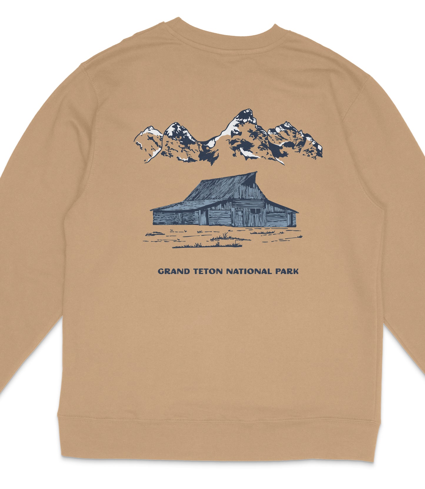 Grand Teton National Park Midweight Crewneck Graphic Sweatshirt - Unisex Outdoor Pullover