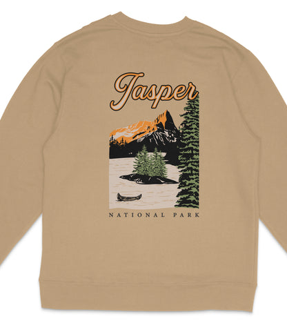 Jasper National Park Midweight Crewneck Graphic Sweatshirt - Unisex Outdoor Pullover