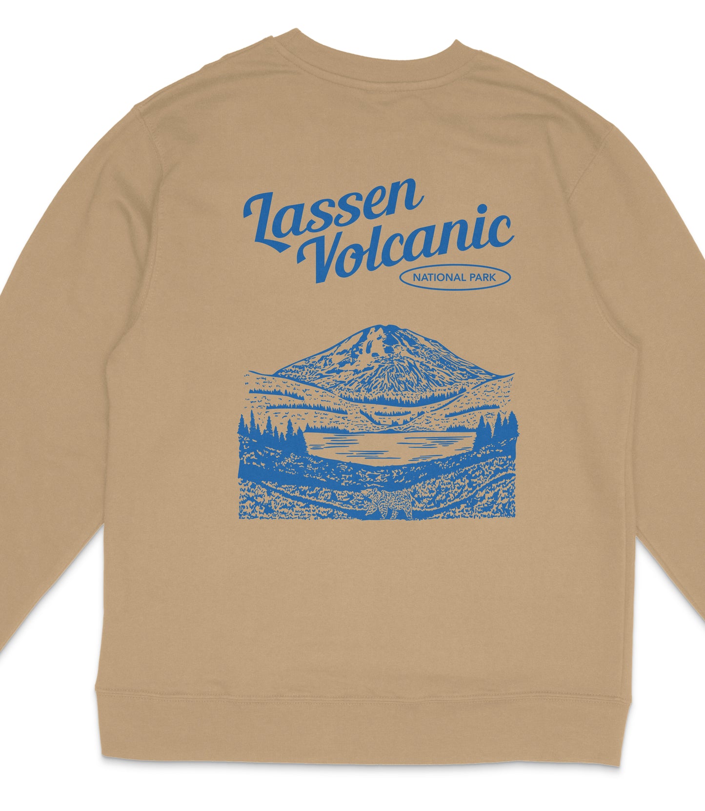Lassen Volcanic National Park Midweight Crewneck Graphic Sweatshirt - Unisex Outdoor Pullover