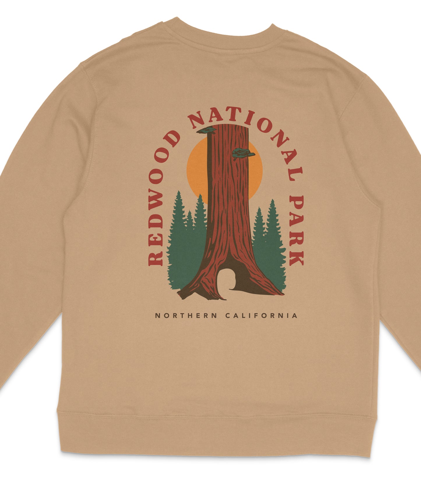 Redwood National Park Midweight Crewneck Graphic Sweatshirt - Unisex Outdoor Pullover