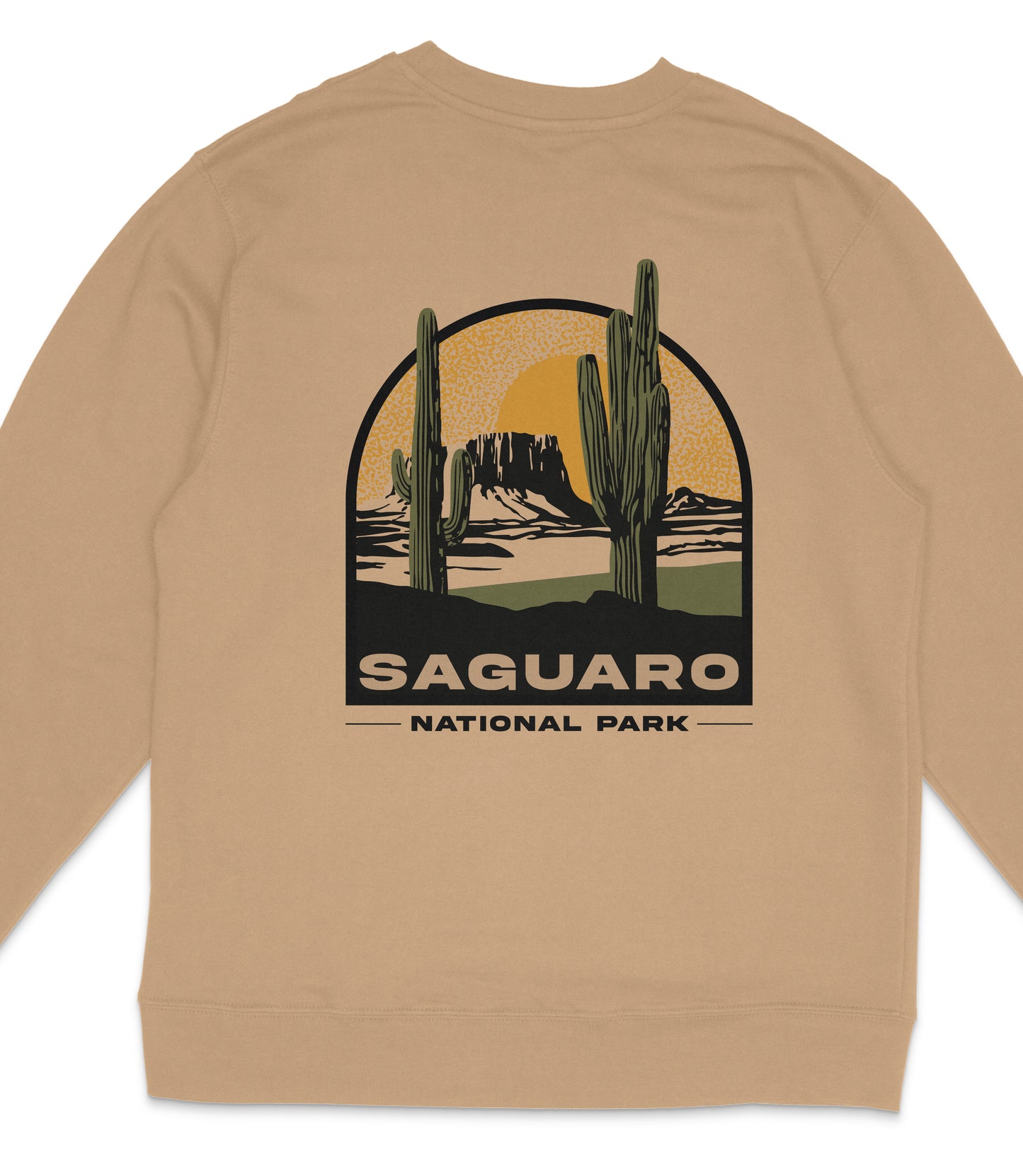 Saguaro National Park Midweight Crewneck Graphic Sweatshirt - Unisex Outdoor Pullover