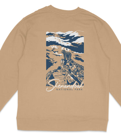 Shenandoah National Park Midweight Crewneck Graphic Sweatshirt - Unisex Outdoor Pullover