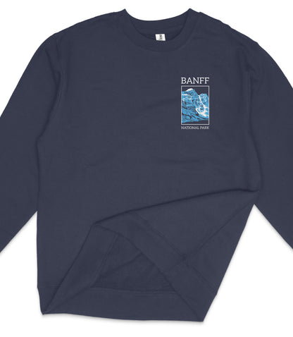 Banff National Park Midweight Crewneck Graphic Sweatshirt - Unisex Outdoor Pullover
