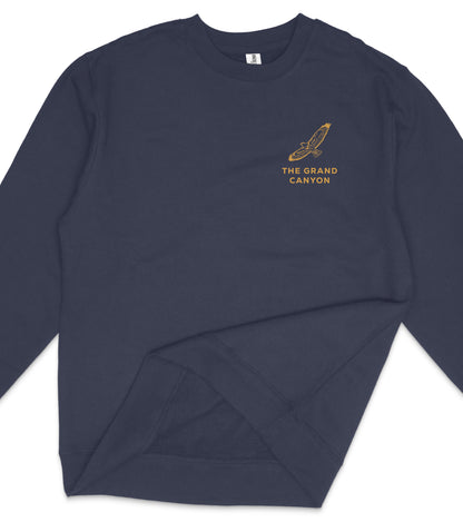 The Grand Canyon National Park Midweight Crewneck Graphic Sweatshirt - Unisex Outdoor Pullover