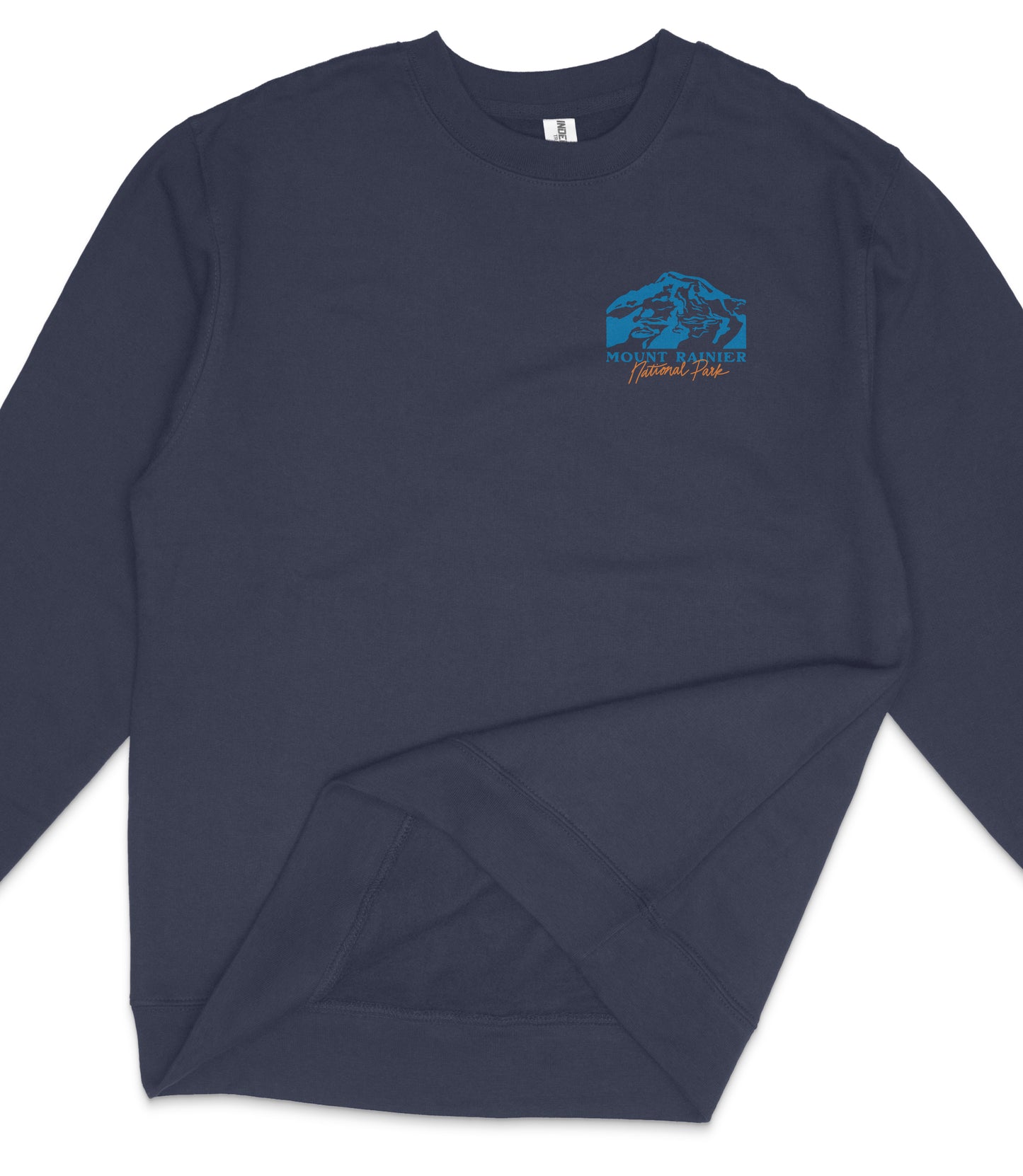 Mount Rainier National Park Midweight Crewneck Graphic Sweatshirt - Unisex Outdoor Pullover
