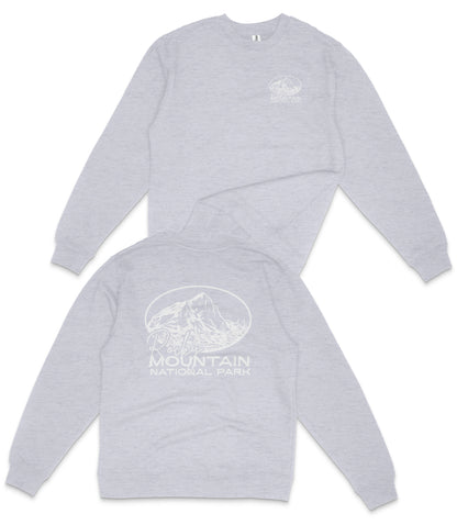 Rocky Mountain National Park Midweight Crewneck Graphic Sweatshirt - Unisex Outdoor Pullover