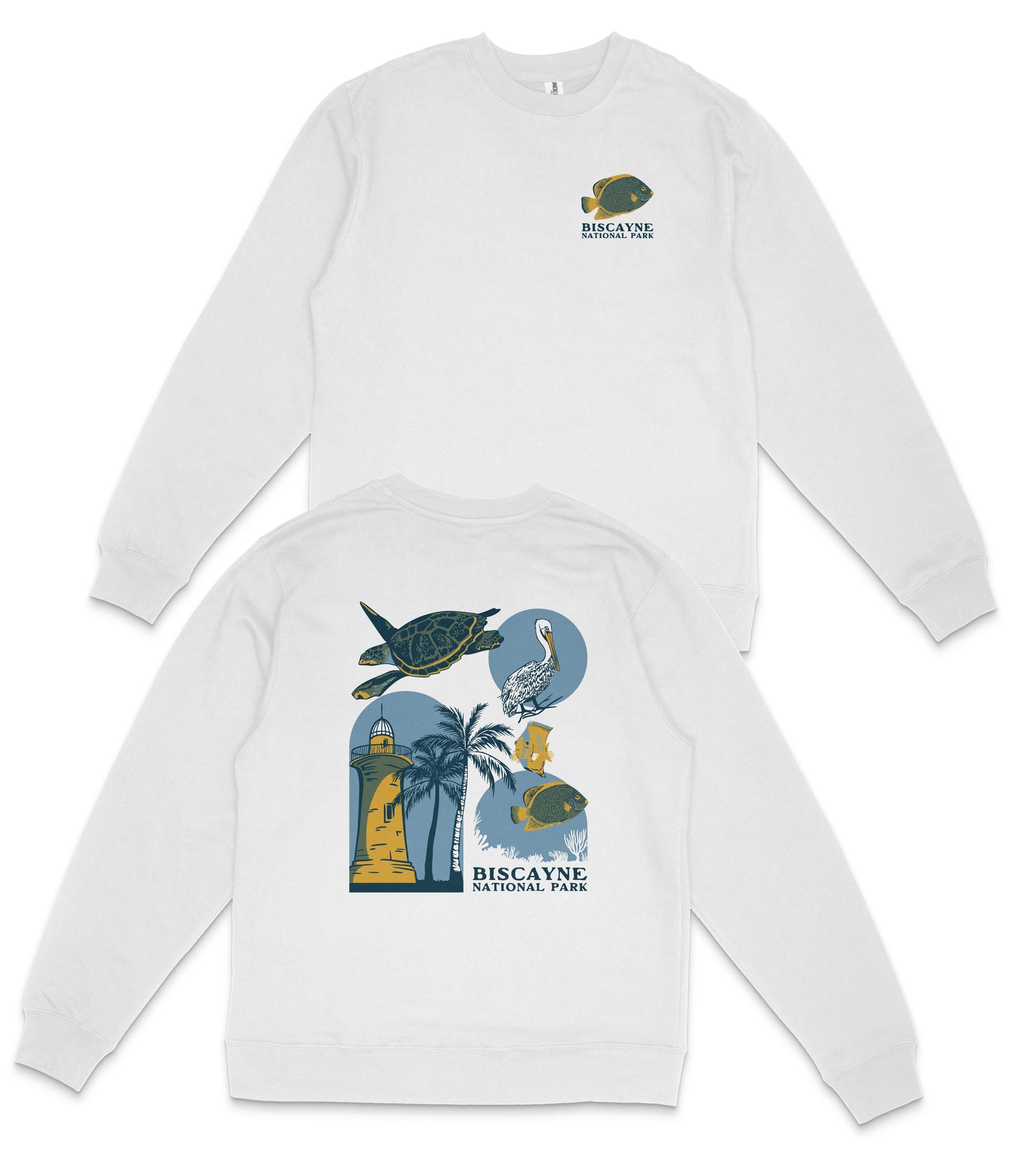 Biscayne National Park Midweight Crewneck Graphic Sweatshirt - Unisex Outdoor Pullover