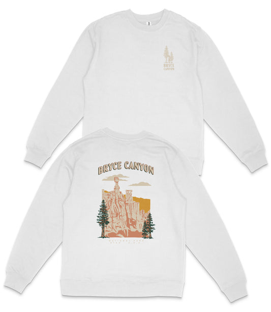 Bryce Canyon National Park Midweight Crewneck Graphic Sweatshirt - Unisex Outdoor Pullover