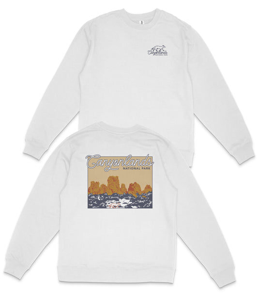 Canyonlands National Park Midweight Crewneck Graphic Sweatshirt - Unisex Outdoor Pullover