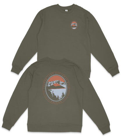 Crater Lake National Park Midweight Crewneck Graphic Sweatshirt - Unisex Outdoor Pullover
