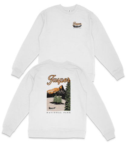 Jasper National Park Midweight Crewneck Graphic Sweatshirt - Unisex Outdoor Pullover