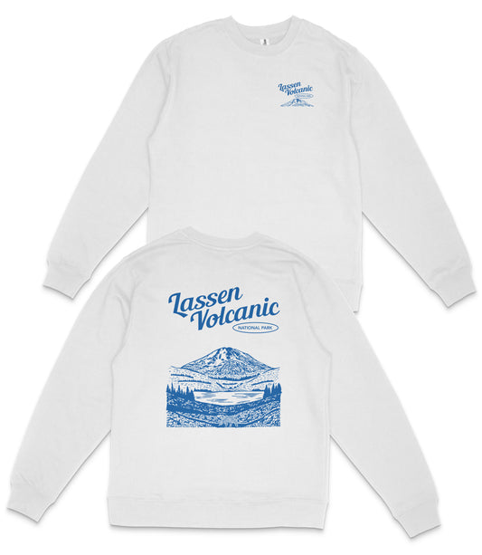 Lassen Volcanic National Park Midweight Crewneck Graphic Sweatshirt - Unisex Outdoor Pullover