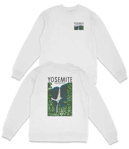 Yosemite National Park Midweight Crewneck Graphic Sweatshirt - Unisex Outdoor Pullover