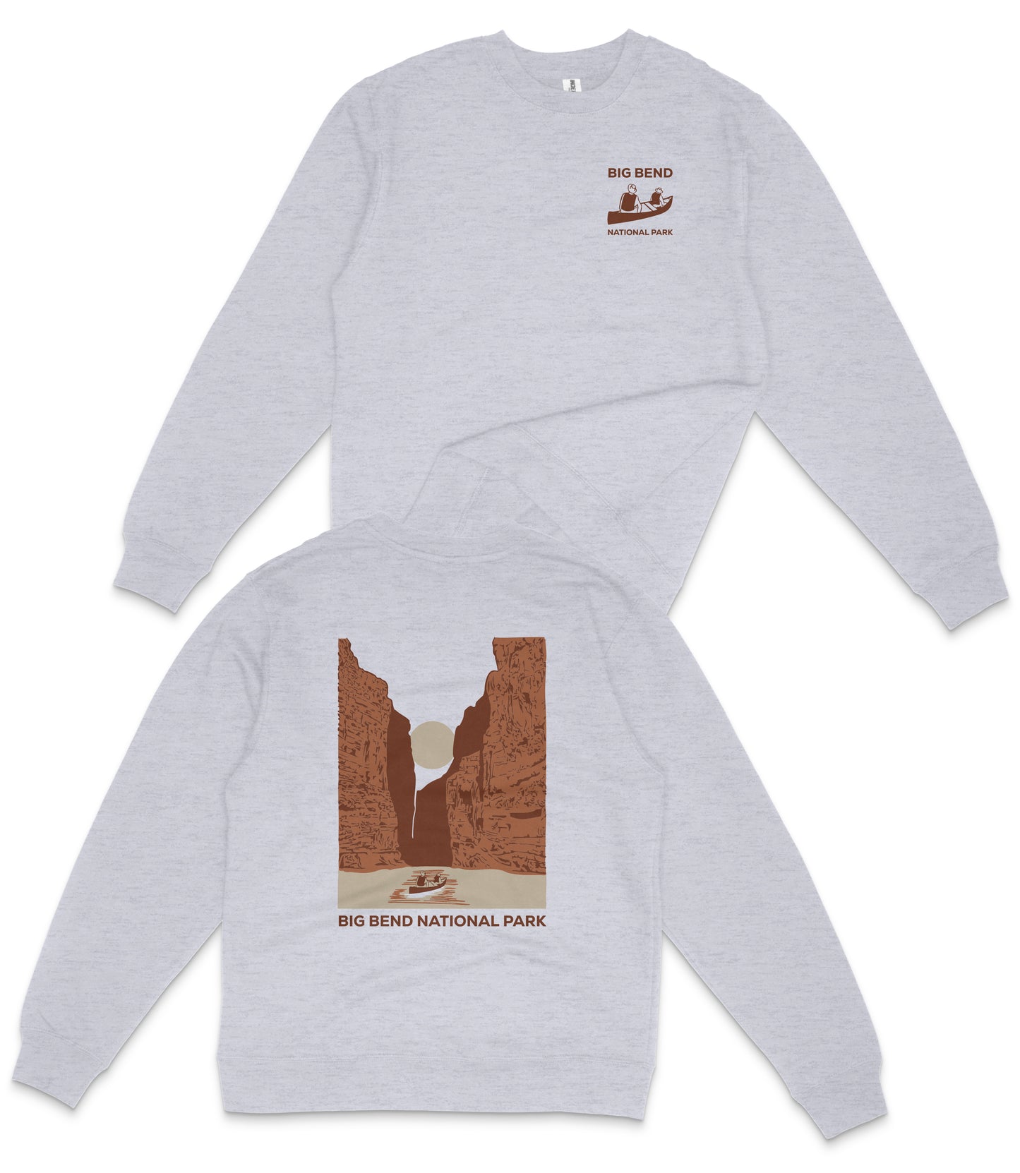 Big Bend National Park Midweight Crewneck Graphic Sweatshirt - Unisex Outdoor Pullover