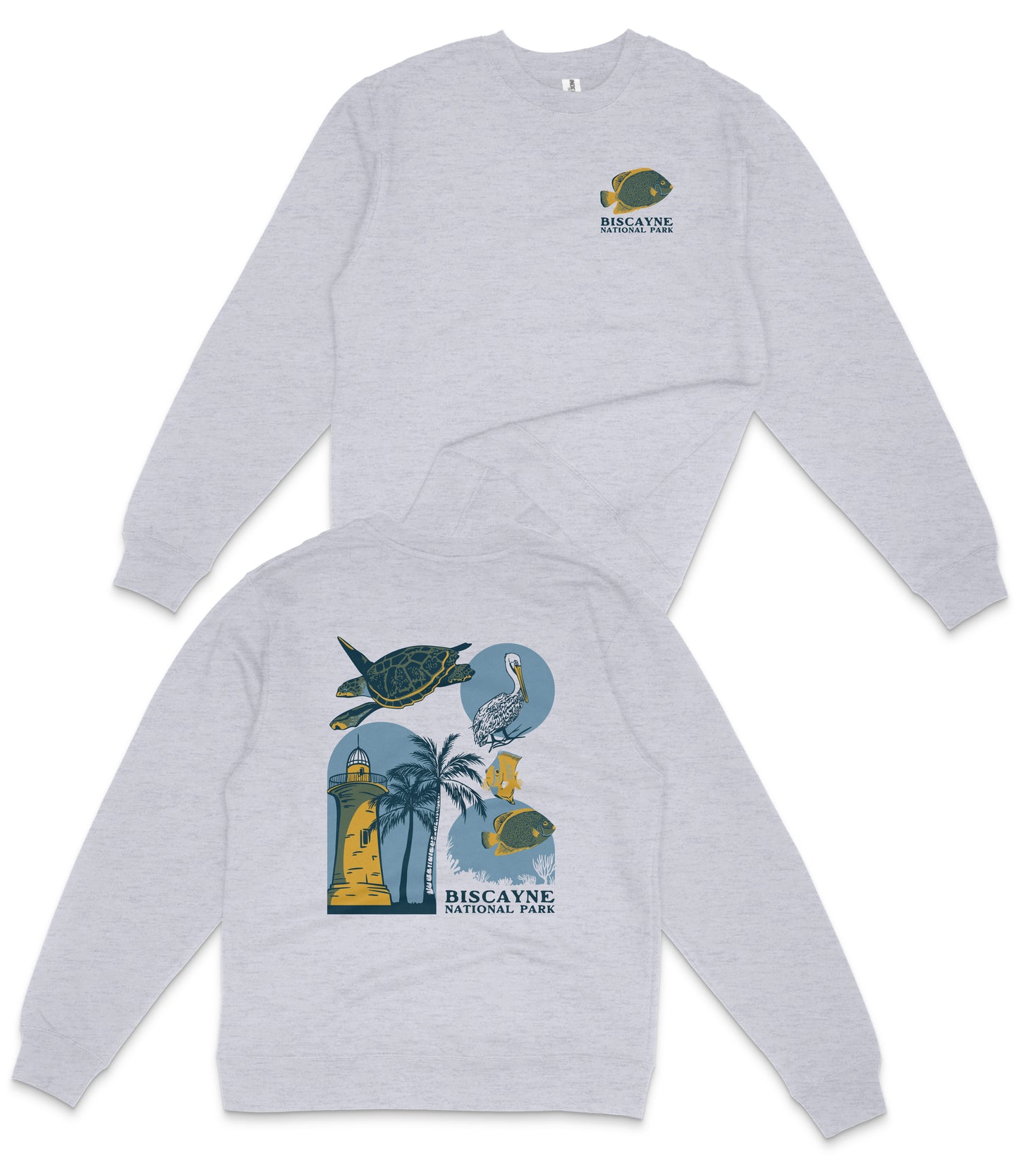 Biscayne National Park Midweight Crewneck Graphic Sweatshirt - Unisex Outdoor Pullover