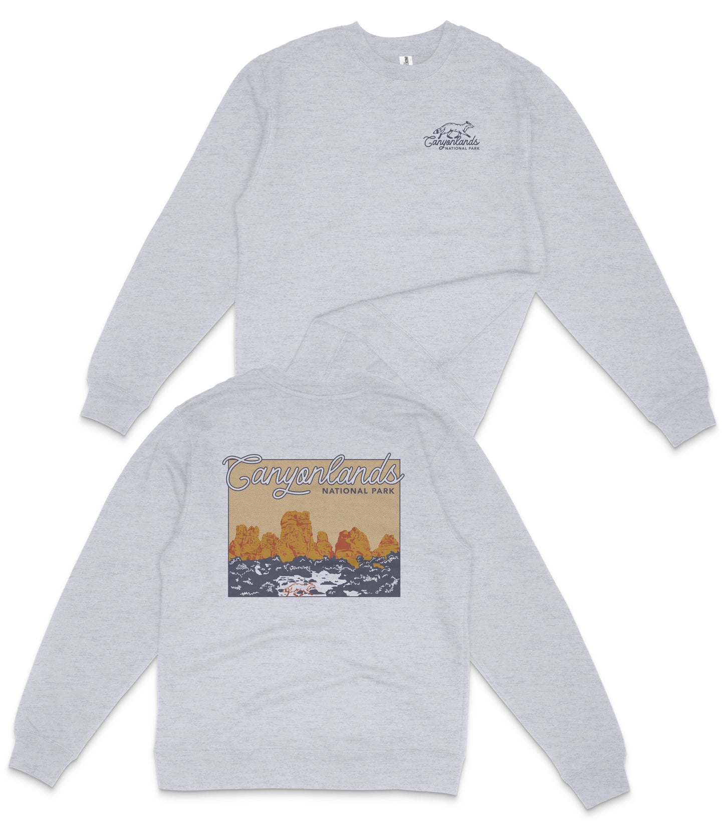 Canyonlands National Park Midweight Crewneck Graphic Sweatshirt - Unisex Outdoor Pullover