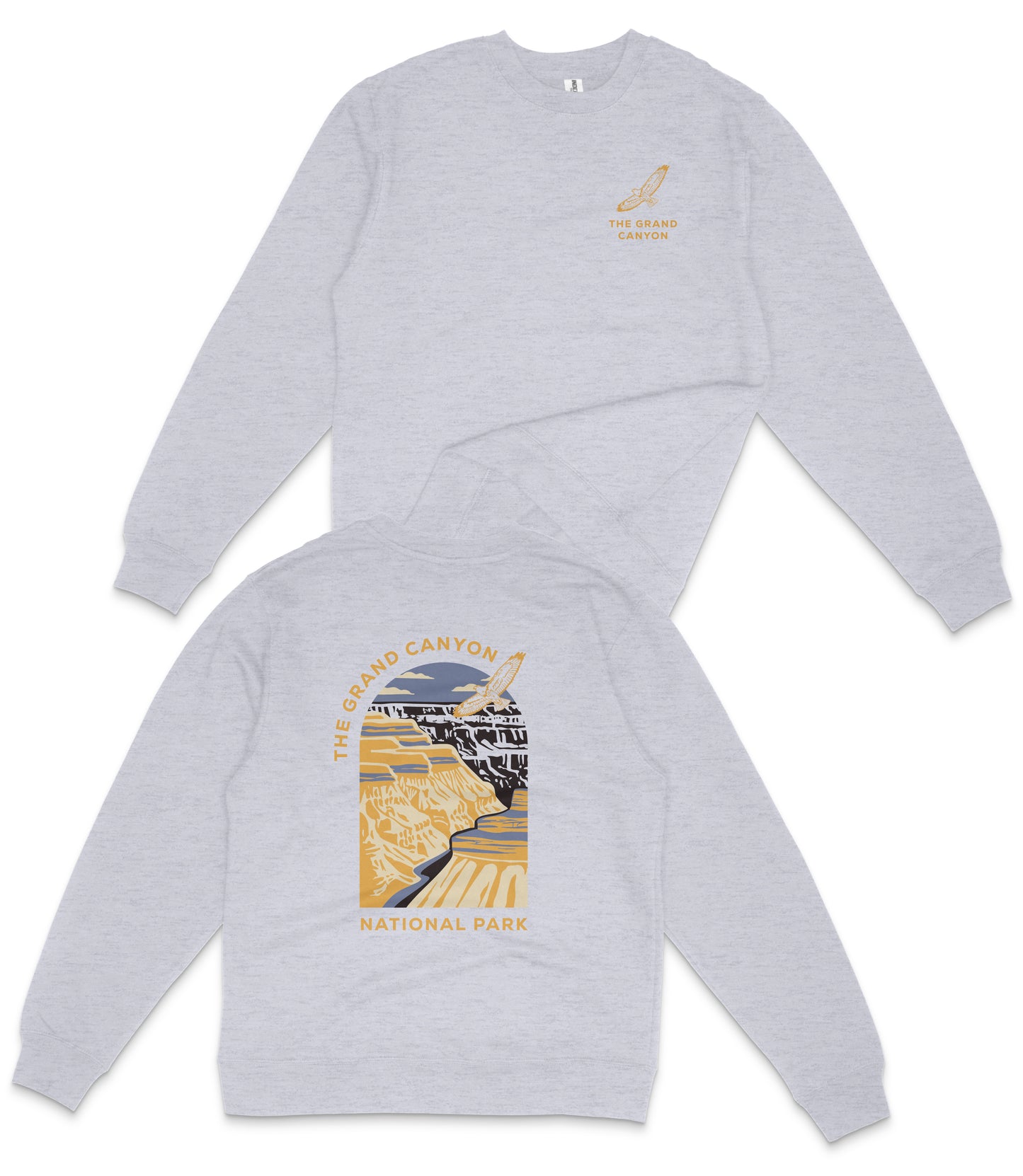 The Grand Canyon National Park Midweight Crewneck Graphic Sweatshirt - Unisex Outdoor Pullover