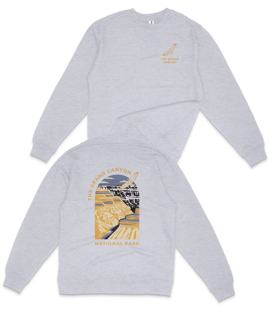 The Grand Canyon National Park Midweight Crewneck Graphic Sweatshirt - Unisex Outdoor Pullover