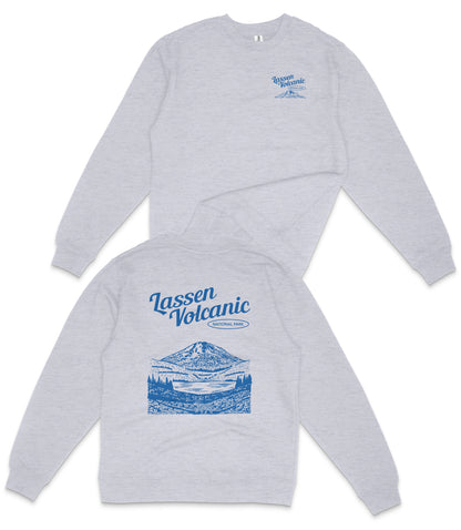 Lassen Volcanic National Park Midweight Crewneck Graphic Sweatshirt - Unisex Outdoor Pullover