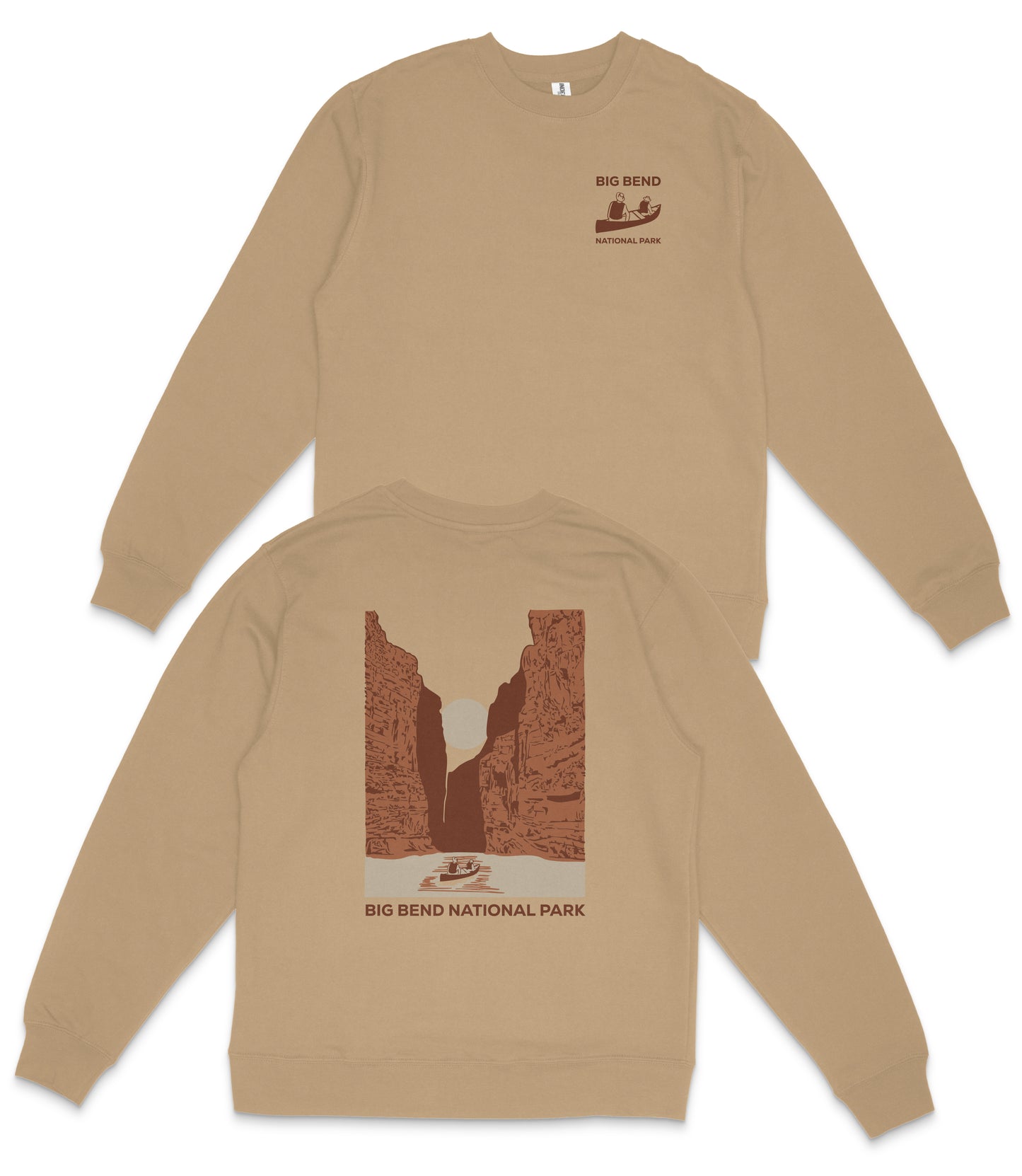 Big Bend National Park Midweight Crewneck Graphic Sweatshirt - Unisex Outdoor Pullover