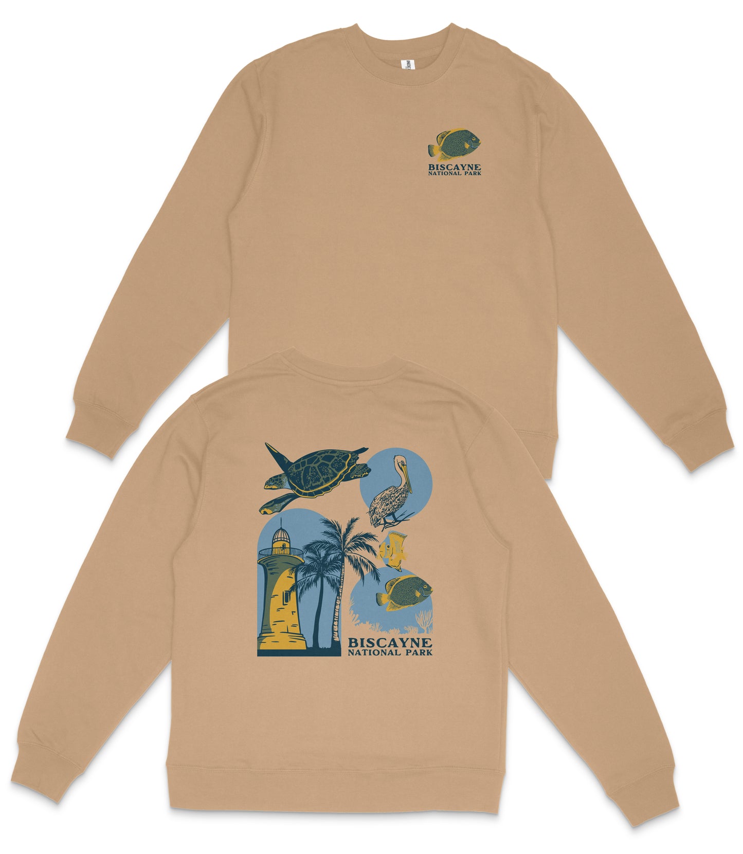 Biscayne National Park Midweight Crewneck Graphic Sweatshirt - Unisex Outdoor Pullover
