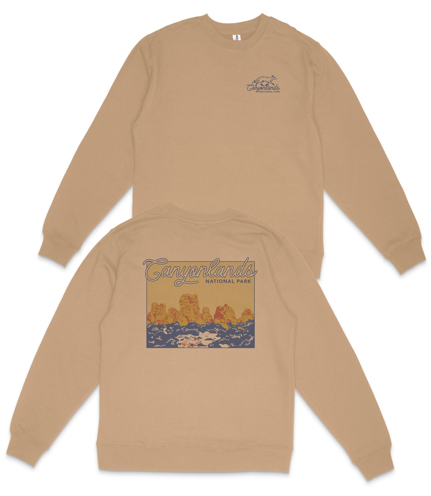 Canyonlands National Park Midweight Crewneck Graphic Sweatshirt - Unisex Outdoor Pullover