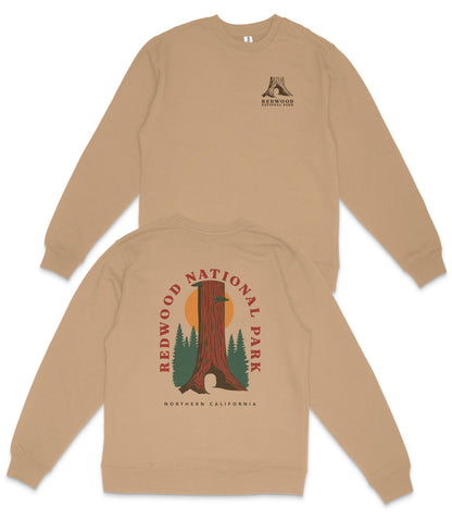 Redwood National Park Midweight Crewneck Graphic Sweatshirt - Unisex Outdoor Pullover