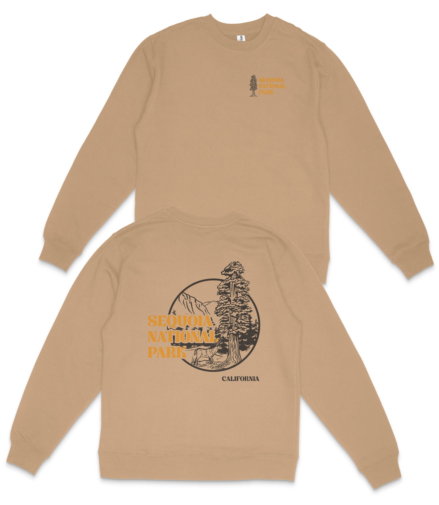 Sequoia National Park Midweight Crewneck Graphic Sweatshirt - Unisex Outdoor Pullover